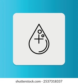 Hematology. Editable stroke. Vector illustration
