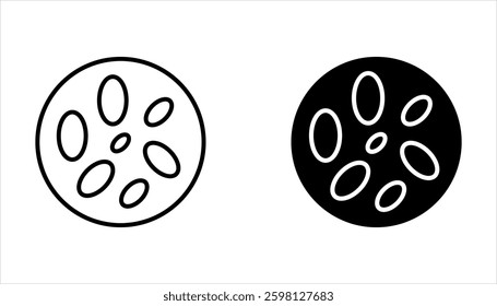 hematology icon set, with a white background.