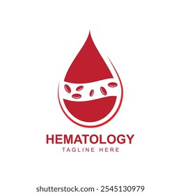 Hematology Logo Design Template. Red Blood Cells Logo Design.