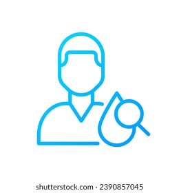 Hematology pixel perfect gradient linear vector icon. Blood disorders prevention and treatment. Medical clinic service. Thin line color symbol. Modern style pictogram. Vector isolated outline drawing