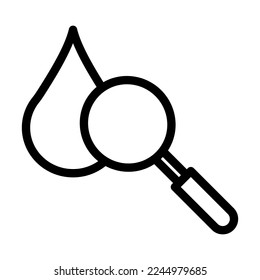 Diseño de iconos de línea de vector hematológico