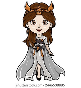 Hemera god of the day chibi mascot