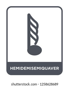 hemidemisemiquaver icon vector on white background, hemidemisemiquaver trendy filled icons from Music and media collection, hemidemisemiquaver simple element illustration