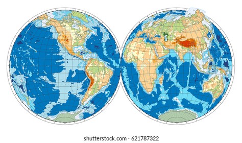 Hemisphere Map Hd Stock Images Shutterstock