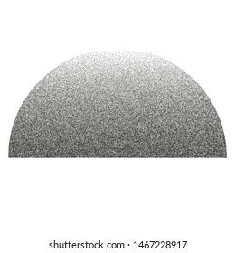 A hemisphere filled with very small dots, points. The effect of stippling to create textured backgrounds. Vector illustration