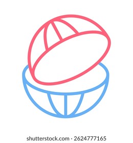 Hemisphere Icon Element For Design