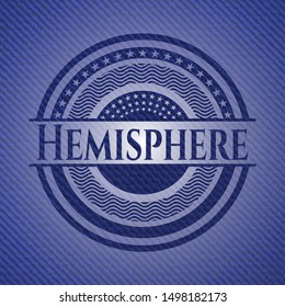 Hemisphere with jean texture. Vector Illustration. Detailed.