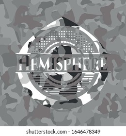 Hemisphere on grey camo texture