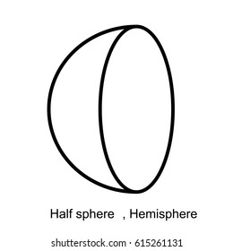 Hemisphere vector .Geometric Shapes for Preschool or Primary School Children