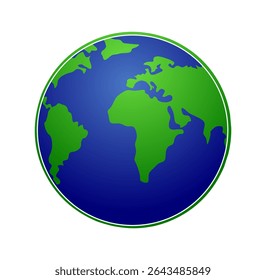 Hemispheres of the earth with continents. Vector world map set. World map in circle shape. Globe collection. World map in modern and simple style. Earth map, isolated on white background. Globe weIcon