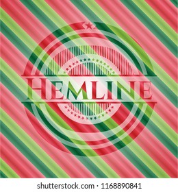 Hemline christmas emblem.