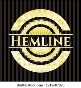 Hemline gold emblem