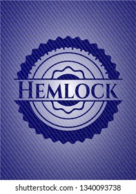 Hemlock emblem with denim texture