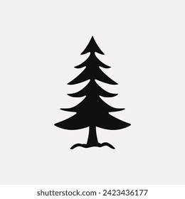 Hemlock forest tree icon - Simple Vector Illustration