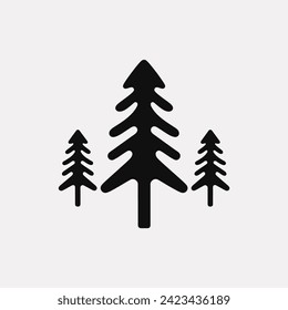 Hemlock forest tree icon - Simple Vector Illustration