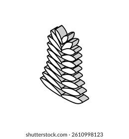 hemlock leaf isometric icon vector. hemlock leaf sign. isolated symbol illustration