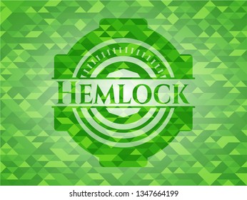 Hemlock realistic green mosaic emblem
