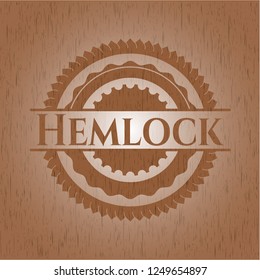 Hemlock realistic wooden emblem