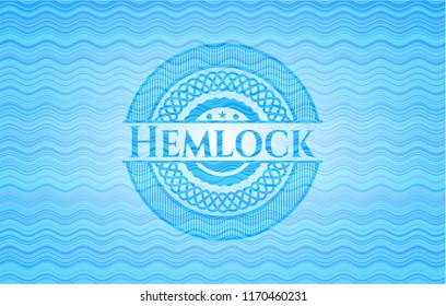 Hemlock sky blue water emblem.