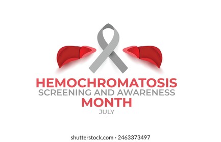 Hemochromatosis screening And awareness month. background, banner, card, poster, template. Vector illustration.