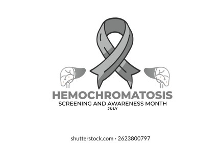 Hemochromatosis Screening And Awareness Month. background, banner, card, poster, template. Vector illustration.