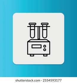 Hemoglobin Analyzer icon. Editable stroke. Vector illustration.
