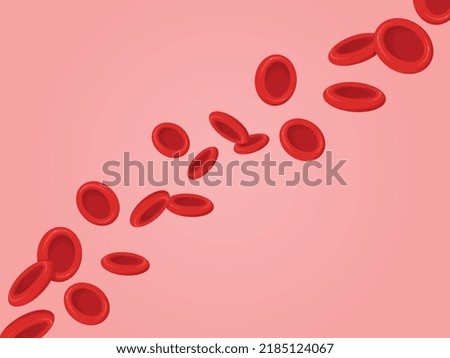 Hemoglobin. Flowing red blood cells, erythrocyte. Health care concept.