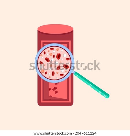 Hemogram Test Medical vector illustration.