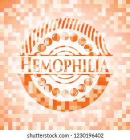 Hemophilia Abstract Emblem Orange Mosaic Background Stock Vector ...