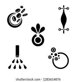 Piktogramme für Hämophilie. Bearbeitbare Vektorgrafik in schwarzer Farbe, einzeln auf weißem Hintergrund. Medizinisches, medizinisches und pädagogisches Konzept für die Erstellung von Logos, Schildern oder Veranstaltungssymbolen