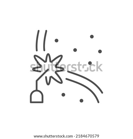 Hemorrhoid coagulation line outline icon