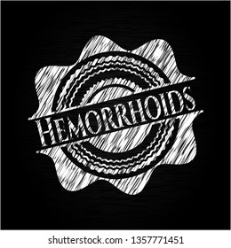 Hemorrhoids chalkboard emblem