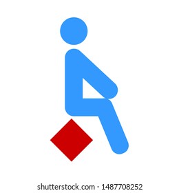 Hemorrhoids Line Icon. Itchy Symbol. Vector Sign For Web Graphic