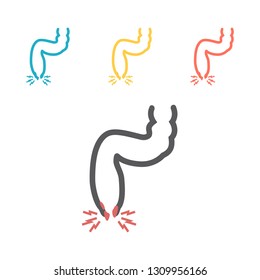 Hemorrhoids Line Icon. Vector Sign For Web Graphic.