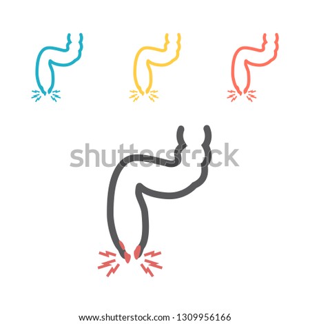 Hemorrhoids line icon. Vector sign for web graphic.
