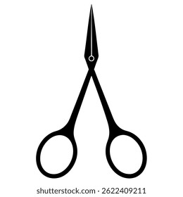 Silueta de Vector de hemostato sobre fondo blanco