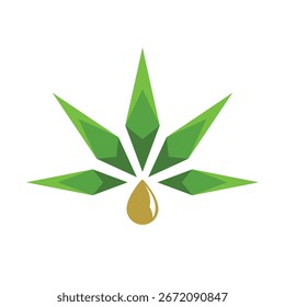 logotipo abstrato de cânhamo estilo moderno