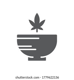 Símbolo de icono del vector del intestino Hemp aislado en fondo blanco