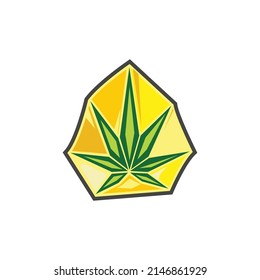 Hemp Cannabis Gems Logo. Cannabis CBD Gems Logo