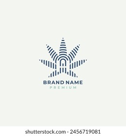 hemp cannabis logo vector for medical recreation business brand