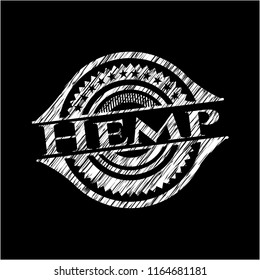 Hemp chalkboard emblem