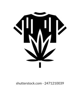 hemp clothing sustainable fashion glyph icon vector. hemp clothing sustainable fashion sign. isolated symbol illustration