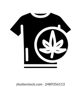 hemp clothing sustainable fashion glyph icon vector. hemp clothing sustainable fashion sign. isolated symbol illustration