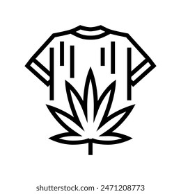 hemp clothing sustainable fashion line icon vector. hemp clothing sustainable fashion sign. isolated contour symbol black illustration