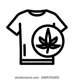 hemp clothing sustainable fashion line icon vector. hemp clothing sustainable fashion sign. isolated contour symbol black illustration