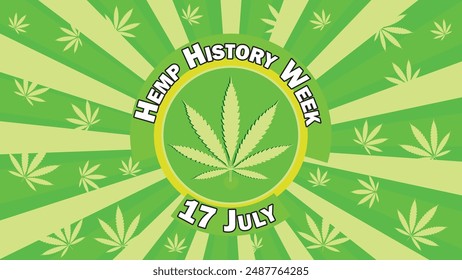 Hemp History Week vector banner design illustration