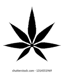Hemp icon design, weed leaf 