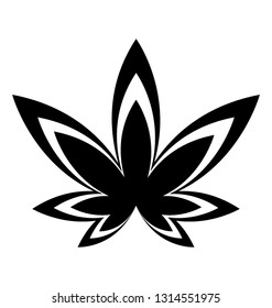 Hemp icon design, weed leaf 