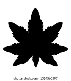 Hemp icon design, weed leaf 