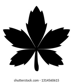 Hemp icon design, weed leaf 